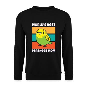 Perruche Perruche Oiseau Mama Worlds Best - Sweat-shirt Unisexe - noir - Devant - Alina (178cm) & Michal (187cm)