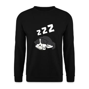 Border Collie Border Collie Dog Sleeping Border - Unisex Sweatshirt - black - Front - Alina (178cm) & Michal (187cm)