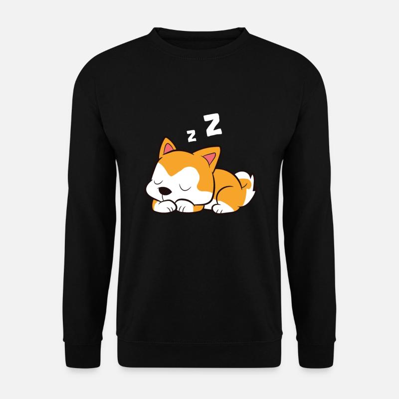 Akita Schlafen Lazy Akita Pyjama Schlafen Akita - Unisex Pullover - Schwarz