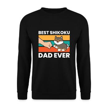 Best Shikoku Dad Ever Kochi Ken Dog Japan Shikoku - Unisex Sweatshirt - black - Front - Alina (178cm) & Michal (187cm)