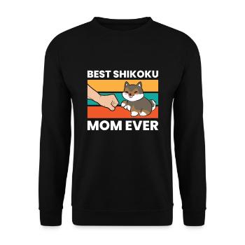 Best Shikoku Mom Ever Kochi Ken Dog Japan Shikoku - Unisex Sweatshirt - black - Front - Alina (178cm) & Michal (187cm)
