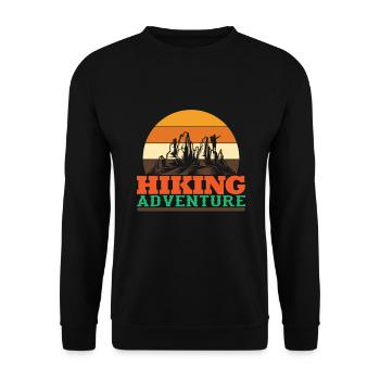 Hiking Adventure - Unisex Sweatshirt - black - Front - Alina (178cm) & Michal (187cm)