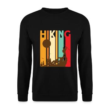 Hiking Retro Hiking - Unisex Pullover - Schwarz - Vorne - Alina (178cm) & Michal (187cm)