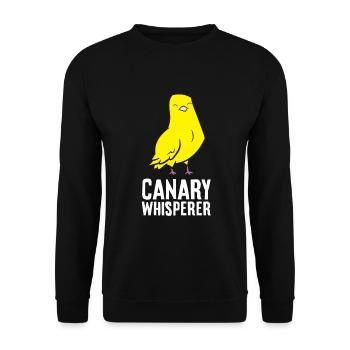 Kanarienvogelliebhaber Niedlicher Kanarienvogel - Unisex Pullover - Schwarz - Vorne - Alina (178cm) & Michal (187cm)