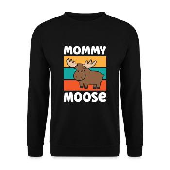 Mommy Moose Matching Moose Mama Moose - Unisex Sweatshirt - black - Front - Alina (178cm) & Michal (187cm)