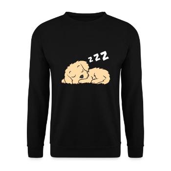 Morkie Sommeil Paresseux Morkie Pyjama Sommeil - Sweat-shirt Unisexe - noir - Devant - Alina (178cm) & Michal (187cm)