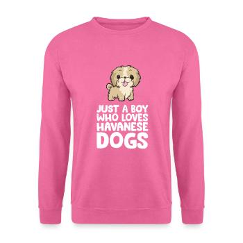 Juste un garçon qui aime les chiens havanais - Sweat-shirt Unisexe - rose - Devant