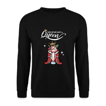 Milkshake Queen Milkshake Milchshake - Unisex Sweatshirt - black - Front - Alina (178cm) & Michal (187cm)