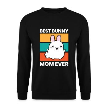 Meilleure maman jamais mignonne lapin maman - Sweat-shirt Unisexe - noir - Devant - Alina (178cm) & Michal (187cm)