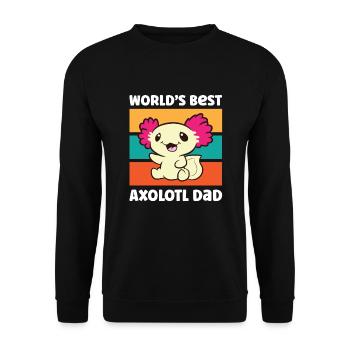 MeilleurS Mondes Axolotl Papa Père Papa Drôle Axolotl - Sweat-shirt Unisexe - noir - Devant - Alina (178cm) & Michal (187cm)