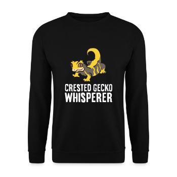 Haubengeckoflüsterer Reptilienliebhaber - Unisex Pullover - Schwarz - Vorne - Alina (178cm) & Michal (187cm)