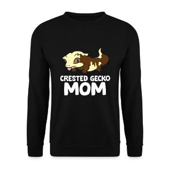 Crested Gecko Mom Lizard Reptile Mother Crested - Unisex Sweatshirt - black - Front - Alina (178cm) & Michal (187cm)