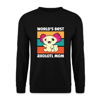 MeilleurS Mondes Axolotl Maman Mère Maman Drôle Axolotl - Sweat-shirt Unisexe - noir - Devant - Alina (178cm) & Michal (187cm)