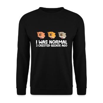 Crested Gecko Keeper I Was Normal 3 Crested - Unisex Sweatshirt - black - Front - Alina (178cm) & Michal (187cm)