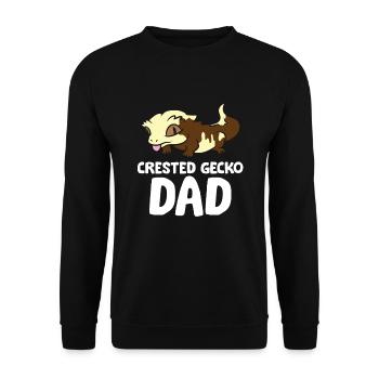 Crested Gecko Dad Lizard Reptile Father Crested - Unisex Sweatshirt - black - Front - Alina (178cm) & Michal (187cm)