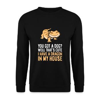 Bearded Dragon Owner Bearded Dragon Pet Bearded - Unisex Sweatshirt - black - Front - Alina (178cm) & Michal (187cm)
