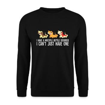 I Have Multiple Reptile Disorder I Can't Just - Unisex Sweatshirt - black - Front - Alina (178cm) & Michal (187cm)