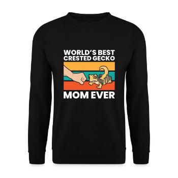 World's Best Crested Gecko Mom Ever - Unisex Sweatshirt - black - Front - Alina (178cm) & Michal (187cm)