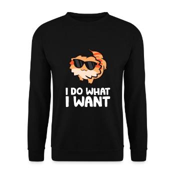 I Do What I Want Reptile Lizard Funny Bearded - Unisex Sweatshirt - black - Front - Alina (178cm) & Michal (187cm)