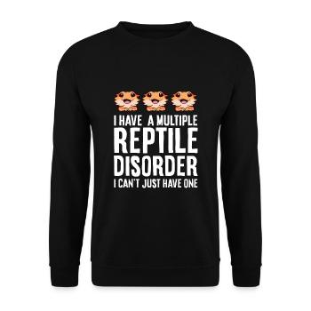 I Have Multiple Reptile Disorder I Can't Just - Unisex Sweatshirt - black - Front - Alina (178cm) & Michal (187cm)