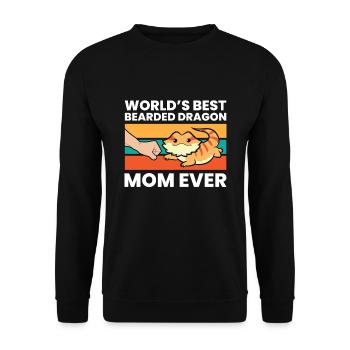 World's Best Bearded Dragon Mom Ever - Unisex Sweatshirt - black - Front - Alina (178cm) & Michal (187cm)