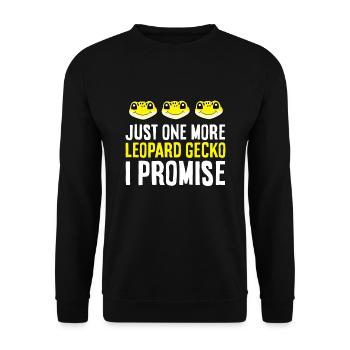 Nur noch ein Leopardgecko Reptil Haustier - Unisex Pullover - Schwarz - Vorne - Alina (178cm) & Michal (187cm)