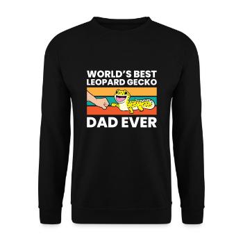 Le meilleur papa gecko léopard du monde - Sweat-shirt Unisexe - noir - Devant - Alina (178cm) & Michal (187cm)