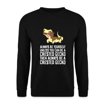 Sei immer du selbst, außer du kannst ein - Unisex Pullover - Schwarz - Vorne - Alina (178cm) & Michal (187cm)
