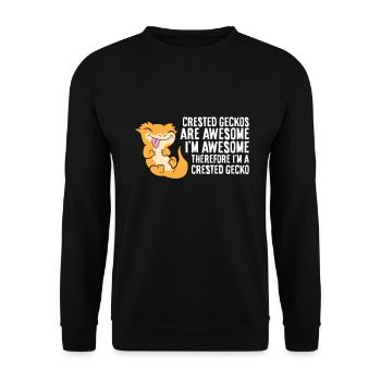 Crested Geckos Are Awesome Im Awesome Im A - Unisex Sweatshirt - black - Front - Alina (178cm) & Michal (187cm)