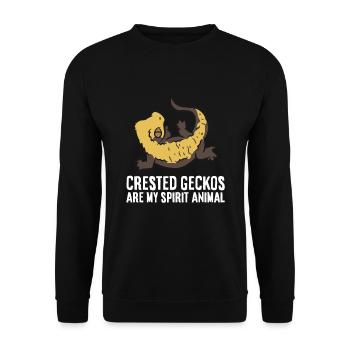 Crested Geckos Are My Spirit Animal Pet Crested - Unisex Sweatshirt - black - Front - Alina (178cm) & Michal (187cm)