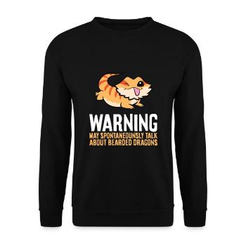 Bearded Dragon Reptile Will Talk About Bearded - Unisex Sweatshirt - black - Front - Alina (178cm) & Michal (187cm)