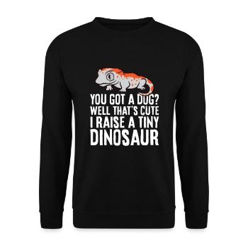 Gargoyle Gecko Pet Sie haben einen Hund? Ich - Unisex Pullover - Schwarz - Vorne - Alina (178cm) & Michal (187cm)