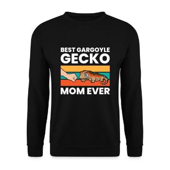 Beste Gargoyle-Gecko-Mutter aller Zeiten - Unisex Pullover - Schwarz - Vorne - Alina (178cm) & Michal (187cm)
