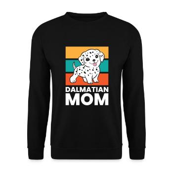 Dalmatian Dog Mama Dalmatian Mom - Unisex Sweatshirt - black - Front - Alina (178cm) & Michal (187cm)