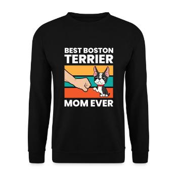 Meilleur Boston Terrier Maman Jamais Pet - Sweat-shirt Unisexe - noir - Devant - Alina (178cm) & Michal (187cm)