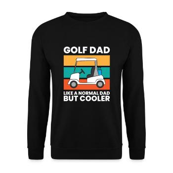 Golf Dad Wie ein normaler Dad aber cooler - Unisex Pullover - Schwarz - Vorne - Alina (178cm) & Michal (187cm)