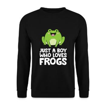 Frog cub Seul un garçon qui aime les grenouilles - Sweat-shirt Unisexe - noir - Devant - Alina (178cm) & Michal (187cm)
