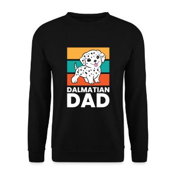 Dalmatian Dog Papa Dalmatian Dad - Unisex Sweatshirt - black - Front - Alina (178cm) & Michal (187cm)