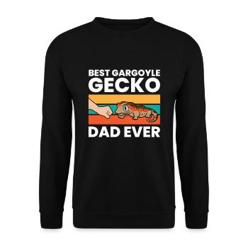 Bester Gargoyle Gecko Dad aller Zeiten - Unisex Pullover - Schwarz - Vorne - Alina (178cm) & Michal (187cm)