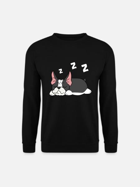 Boston Terrier Pyjama Mignon Boston Terrier - Sweat-shirt Unisexe - noir