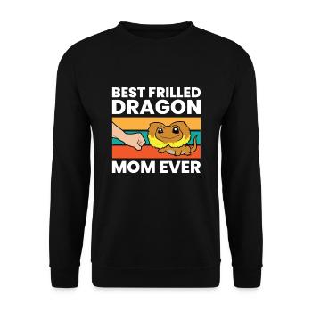 Best Frilled Dragon Mom Ever - Unisex Sweatshirt - black - Front - Alina (178cm) & Michal (187cm)