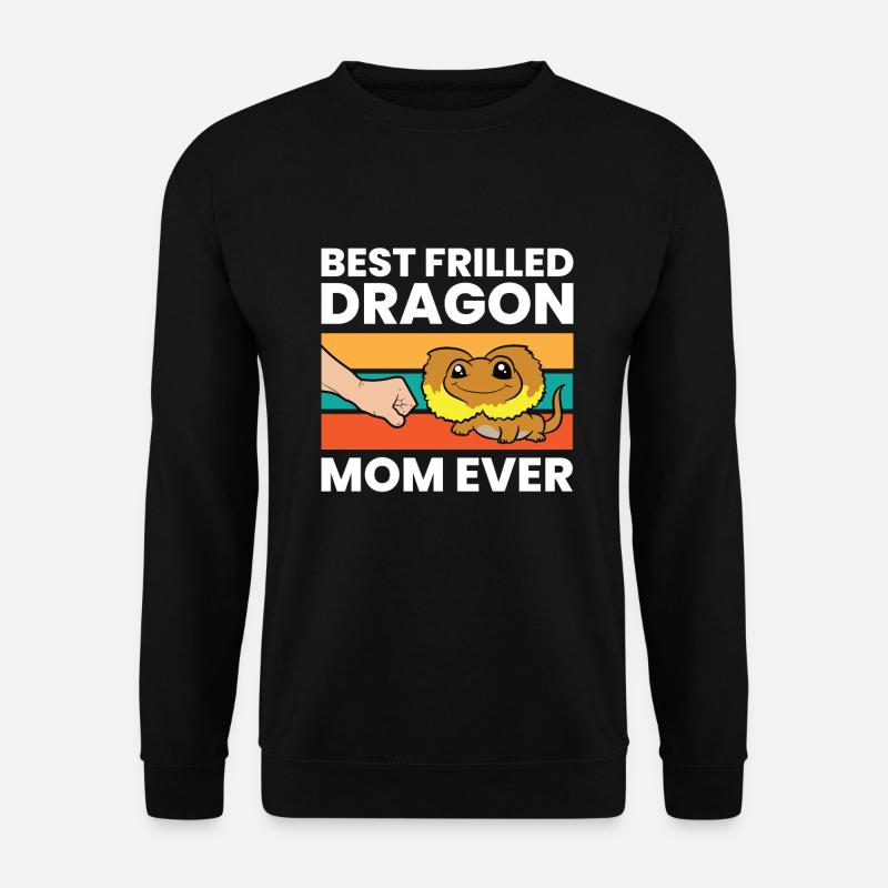 Die beste Drachenmama mit Rüschen - Unisex Pullover - Schwarz