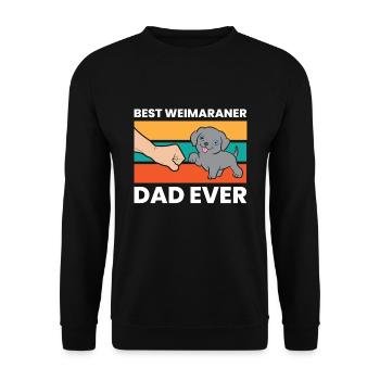 Bester Weimaraner Papa aller Zeiten Haustier - Unisex Pullover - Schwarz - Vorne - Alina (178cm) & Michal (187cm)
