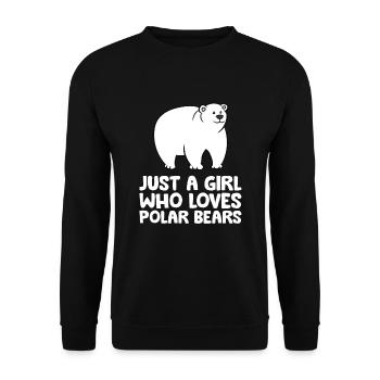 Just a Girl Who Loves Polar Bears - Unisex Sweatshirt - black - Front - Alina (178cm) & Michal (187cm)