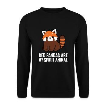 Red Pandas Are My Spirit Animal Cute Red Panda - Unisex Sweatshirt - black - Front - Alina (178cm) & Michal (187cm)