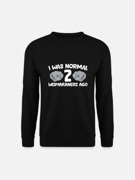 Weimaraner Tierhalter Ich war vor 2 Weimaranern - Unisex Pullover - Schwarz