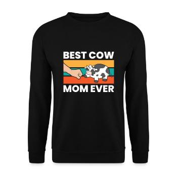 Meilleure mère vache jamais drôle - Sweat-shirt Unisexe - noir - Devant - Alina (178cm) & Michal (187cm)