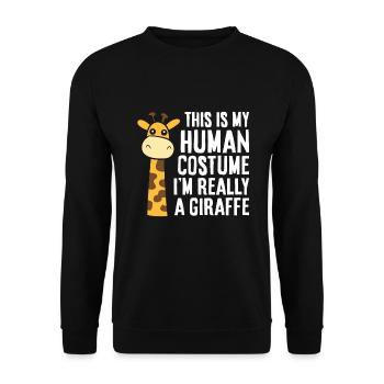 C’est mon costume humain que je suis vraiment - Sweat-shirt Unisexe - noir - Devant - Alina (178cm) & Michal (187cm)