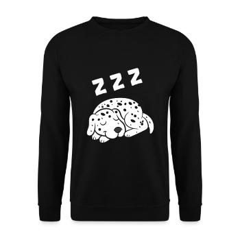 Dalmatian Pajama Cute Dalmatian Dog Sleeping - Unisex Sweatshirt - black - Front - Alina (178cm) & Michal (187cm)