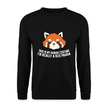 Das ist mein menschliches Kostüm Ich bin wirklich - Unisex Pullover - Schwarz - Vorne - Alina (178cm) & Michal (187cm)